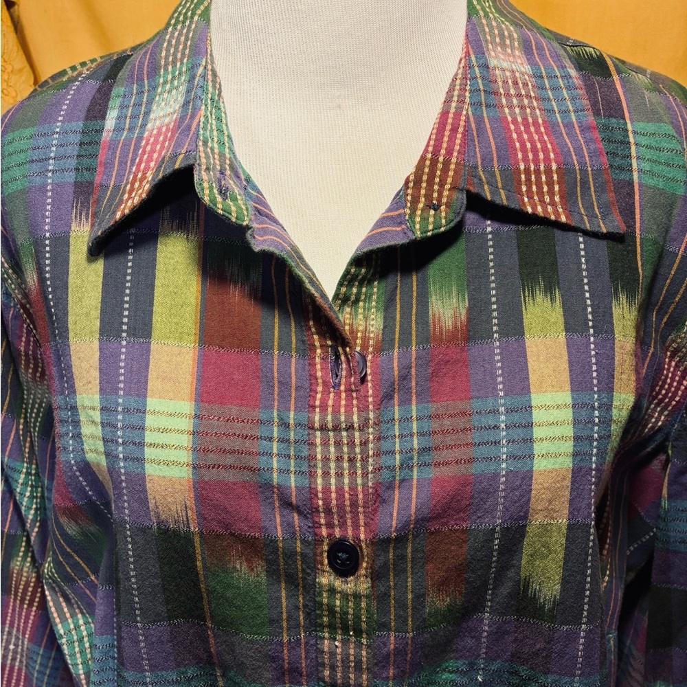 CJ Banks Southwest cotton button down featuring